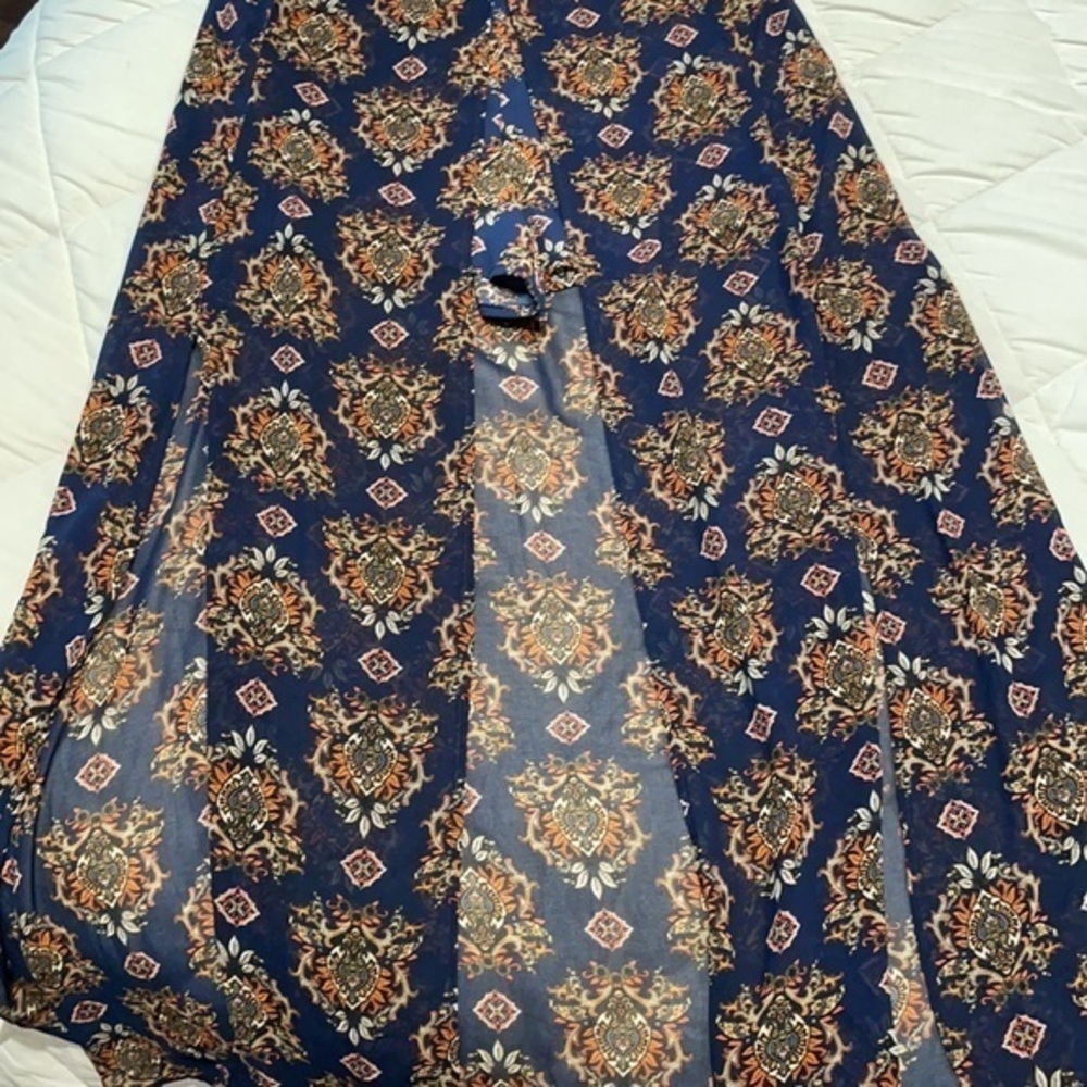 Smocked romper shorts with flowy panel skirt - Picture 5 of 5